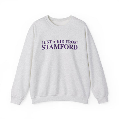Just a kid from Stamford Unisex Heavy Blend™ Crewneck Sweatshirt