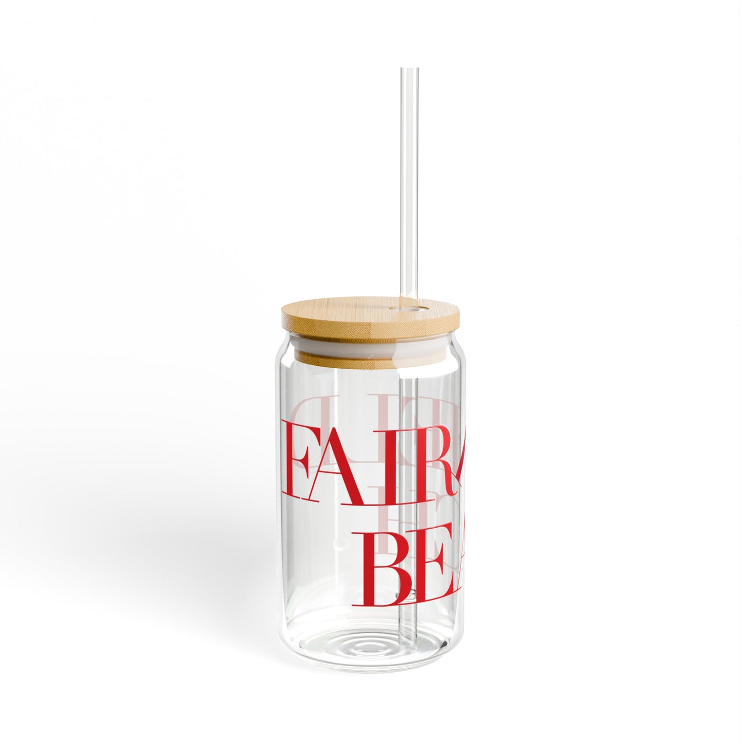 41 Tilt Fairfield Beach Glass Can with Straw and Lid, 16oz