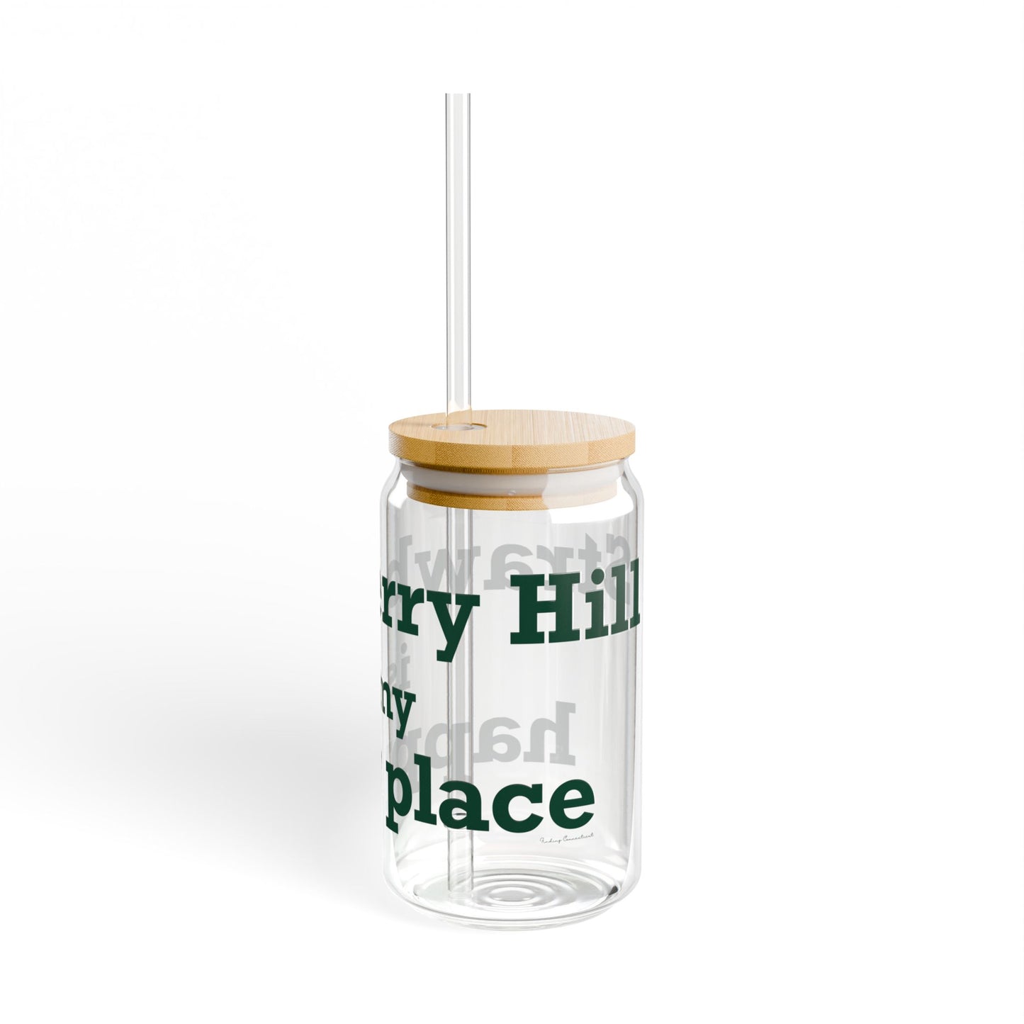 Strawberry Hill is my happy place Sipper Glass, 16oz