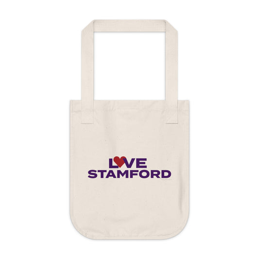 Love Stamford Organic Canvas Tote Bag