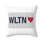 Wilton Love Spun Polyester Square Pillow