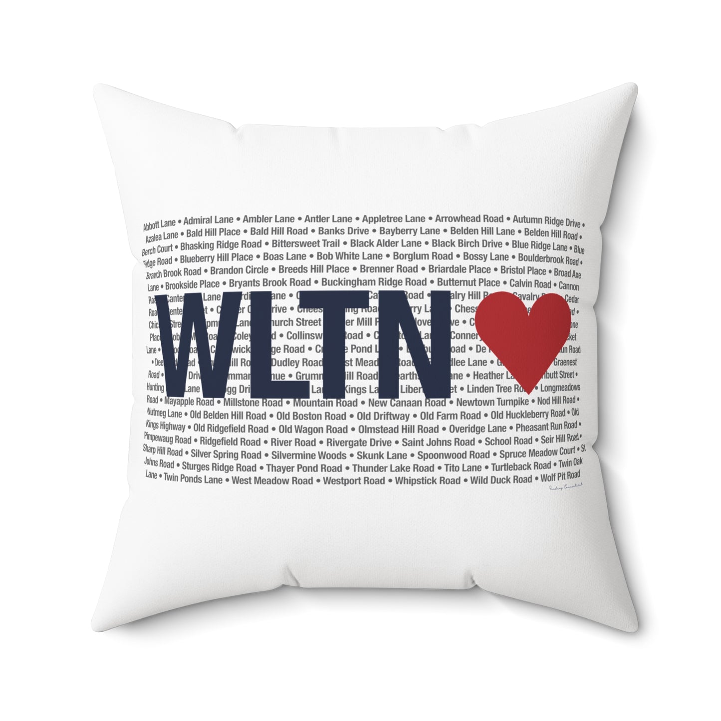 Wilton Love Spun Polyester Square Pillow