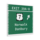 Vintage Merritt Parkway Exit 39 A-B SignMatte Canvas, Stretched, 1.25"