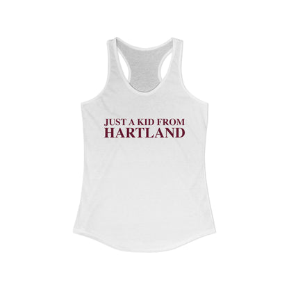 Just a kid from Hartland Women's Ideal Racerback Tank Top