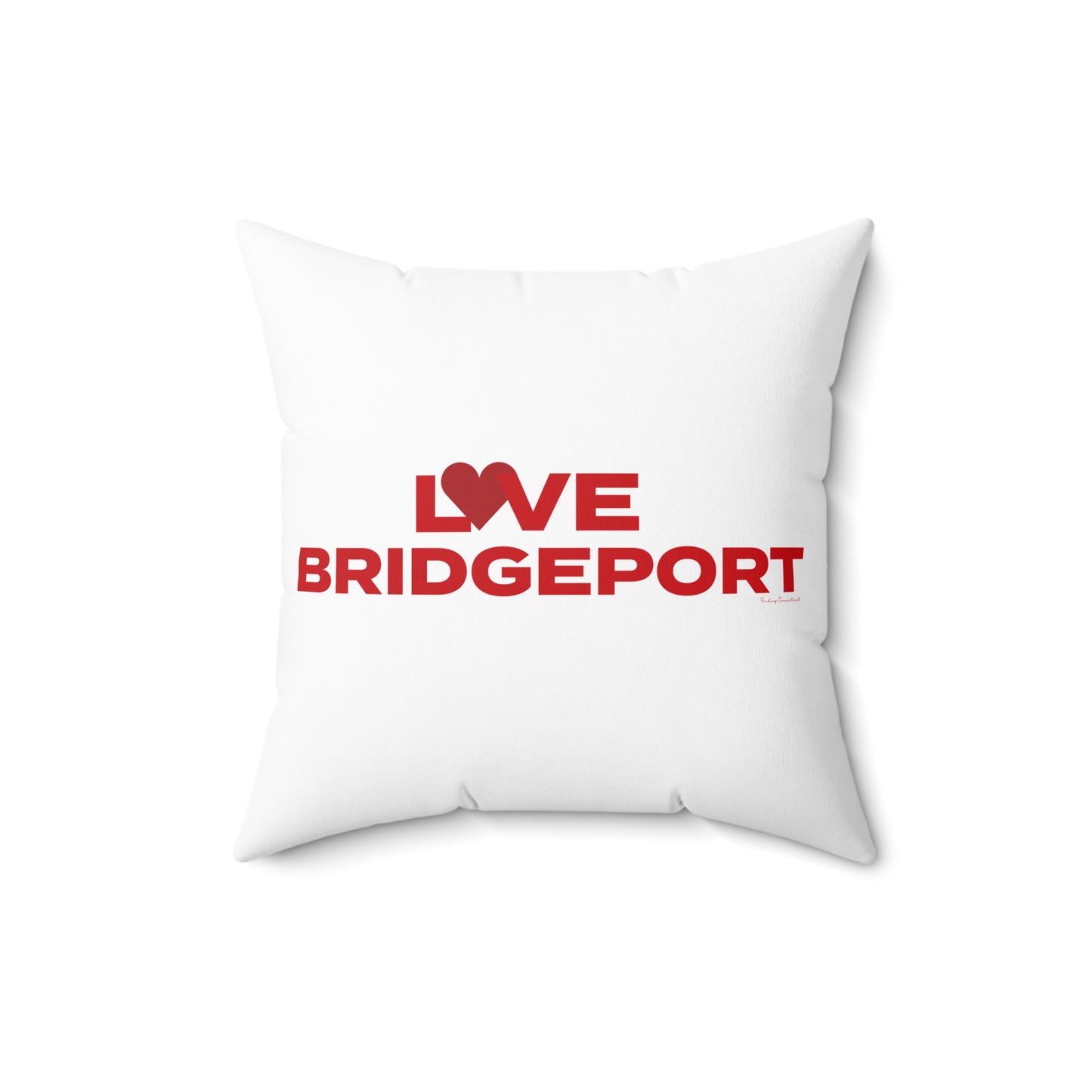 Love Bridgeport Spun Polyester Square Pillow