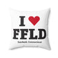 I Heart FFLD Spun Polyester Square Pillow