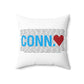 Connecticut Love Spun Polyester Square Pillow