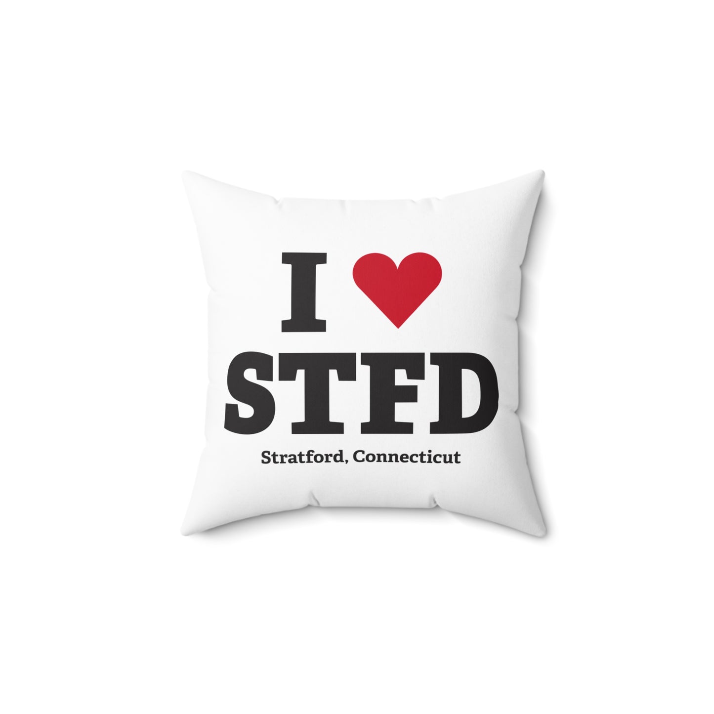 I Heart STFD Spun Polyester Square Pillow