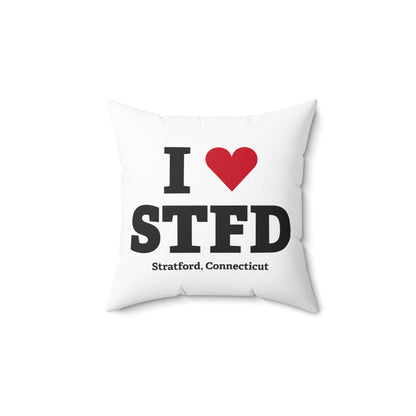 I Heart STFD Spun Polyester Square Pillow