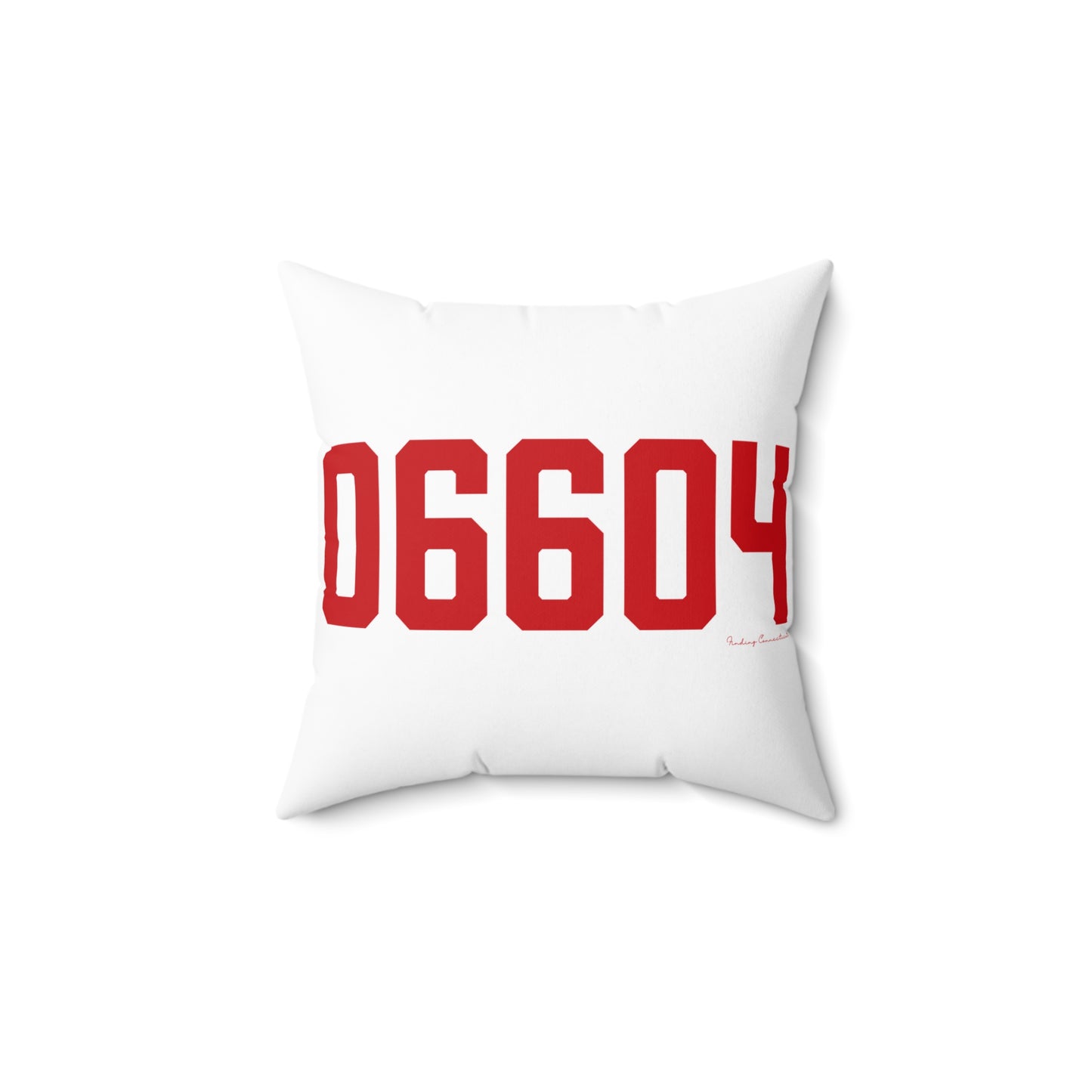 06604 Bridgeport Connecticut Zip Code Spun Polyester Square Pillow