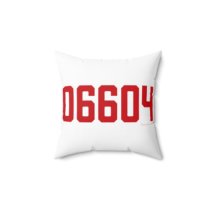 06604 Bridgeport Connecticut Zip Code Spun Polyester Square Pillow