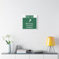 Vintage WCP Exit 61 Sign Matte Canvas, Stretched, 1.25"