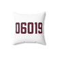 06019 Canton Connecticut Zip Code Polyester Square Pillow
