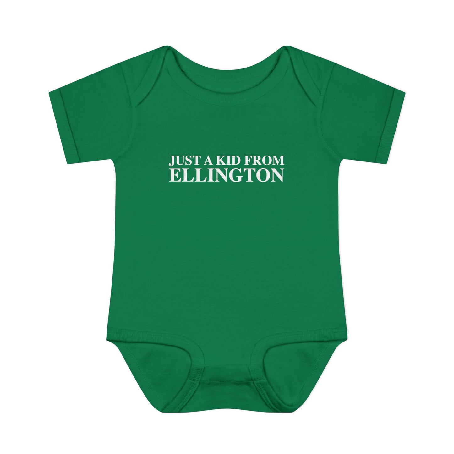 Just a kid from Ellington Infant Baby Rib Bodysuit