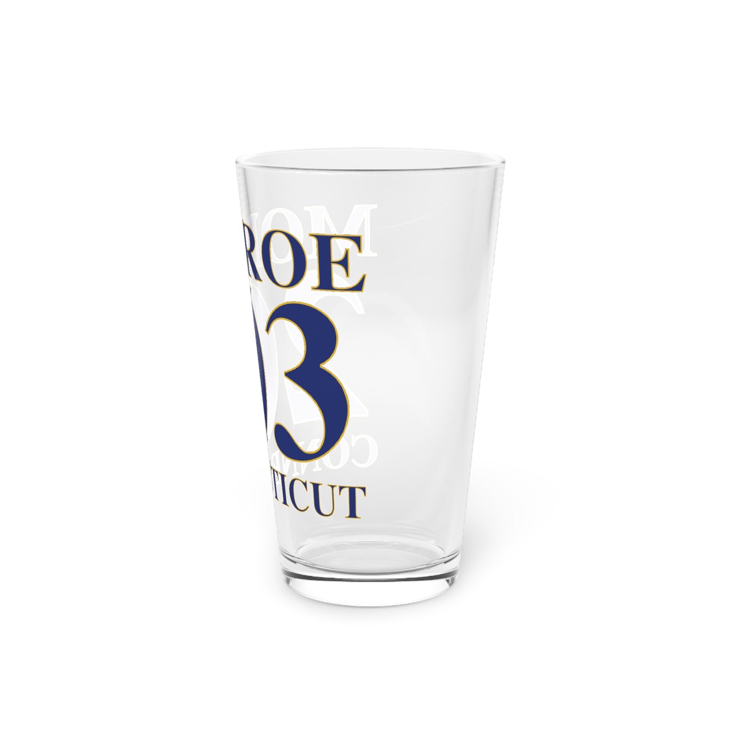 Monroe 203 Connecticut  Pint Glass, 16oz
