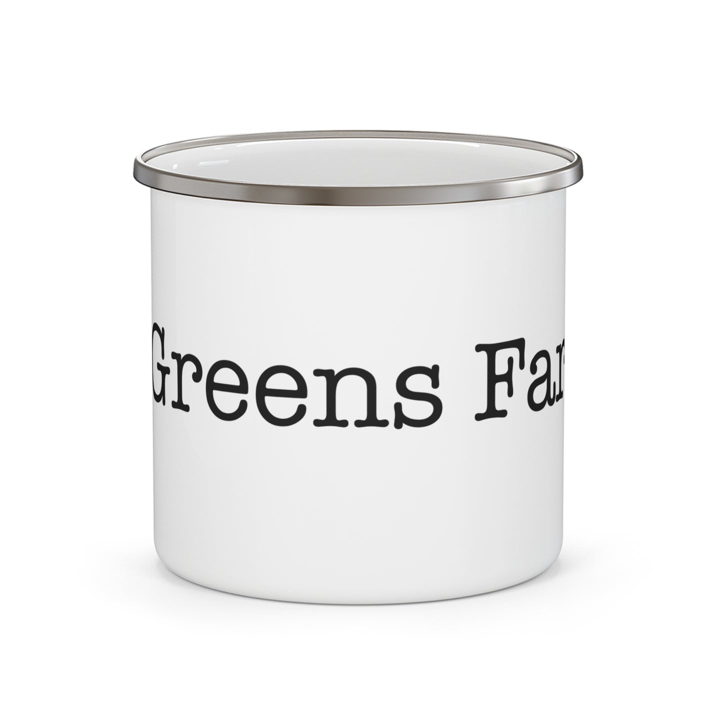 I Heart Greens Farms. Enamel Camping Mug