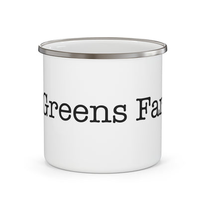 I Heart Greens Farms. Enamel Camping Mug