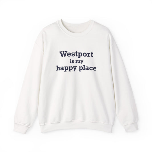 Westport Is My Happy Place Unisex Heavy Blend™ Crewneck Sweatshirt