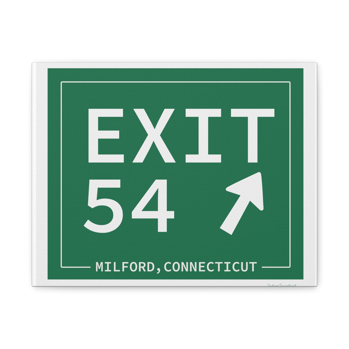 Vintage Exit 54  Merritt Parkway Sign Matte Canvas, Stretched, 1.25"