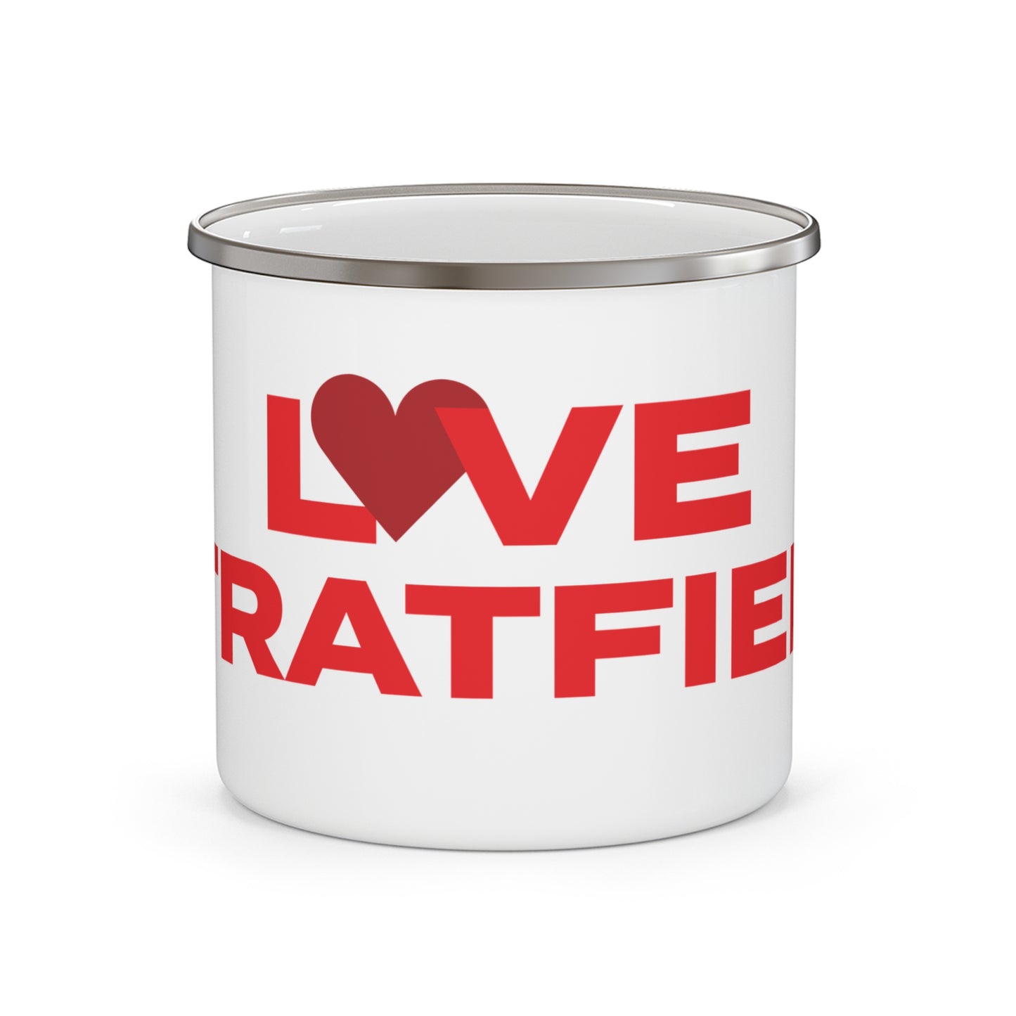 Love Stratfield Enamel Camping Mug