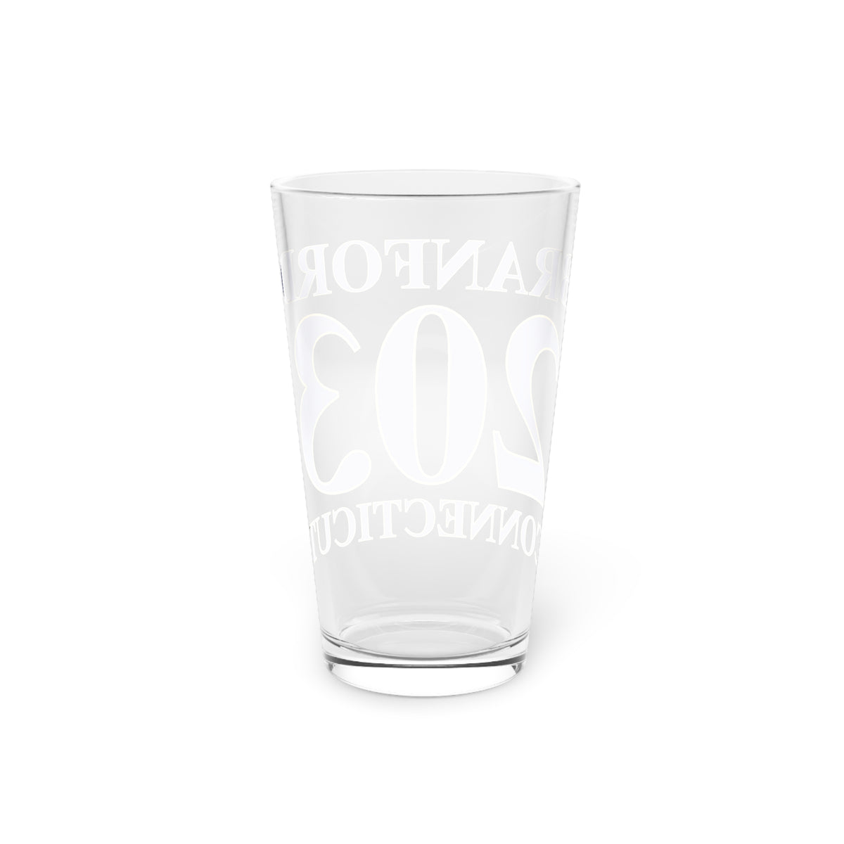 Branford 203 Connecticut Pint Glass, 16oz
