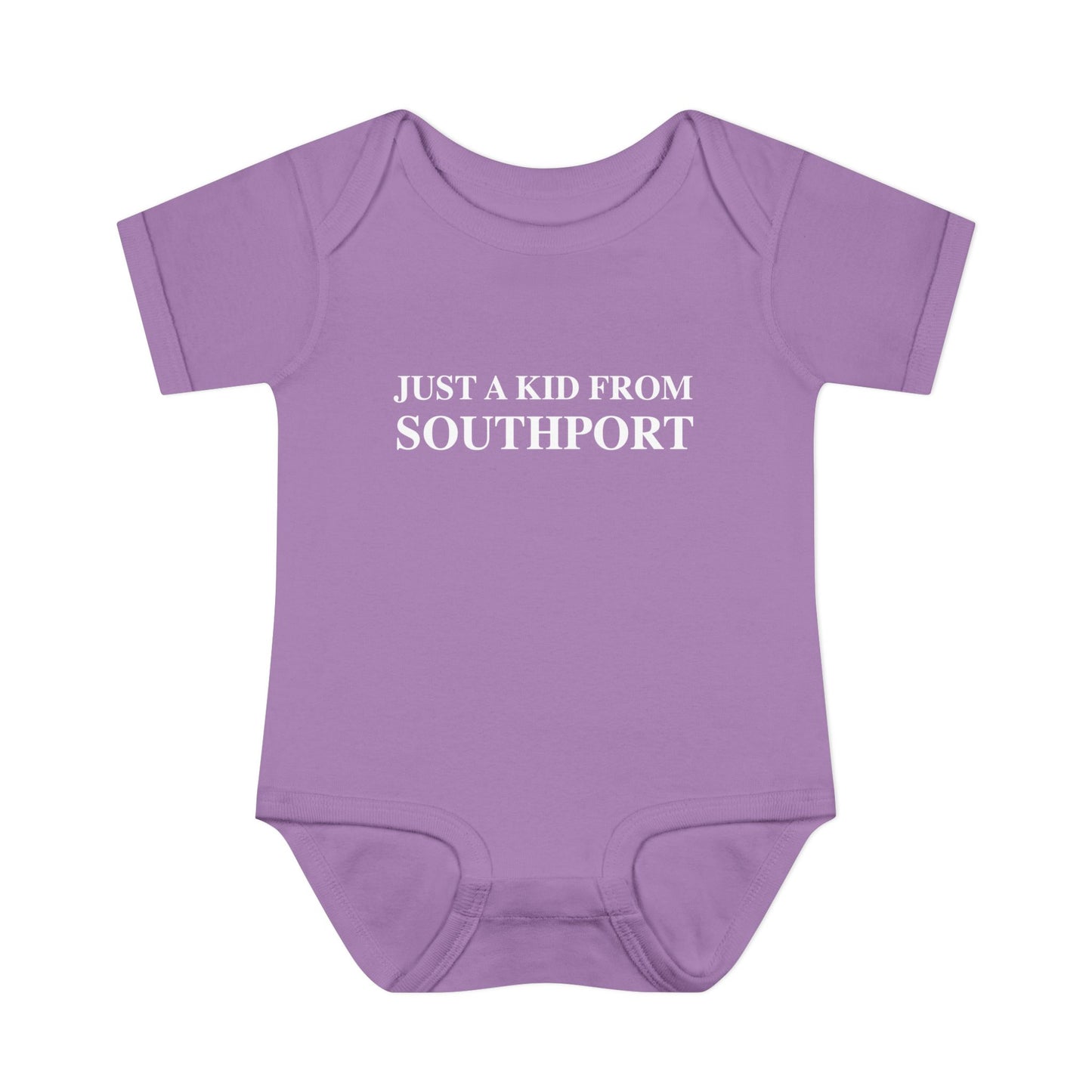 Just a kid from Southport Infant Baby Rib Bodysuit