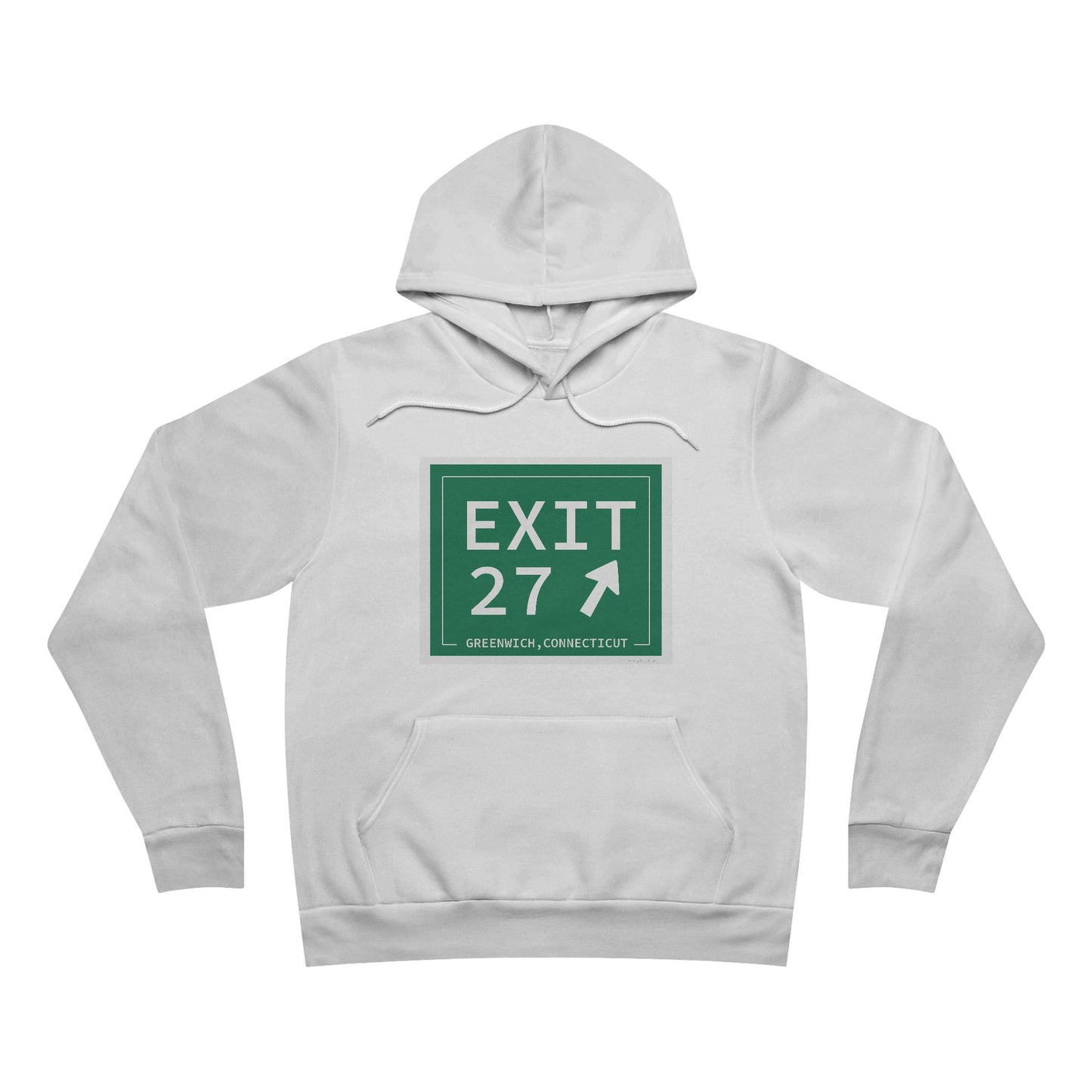 Vintage Exit 27 Merritt Parkway Sign Unisex Sponge Fleece Pullover Hoodie