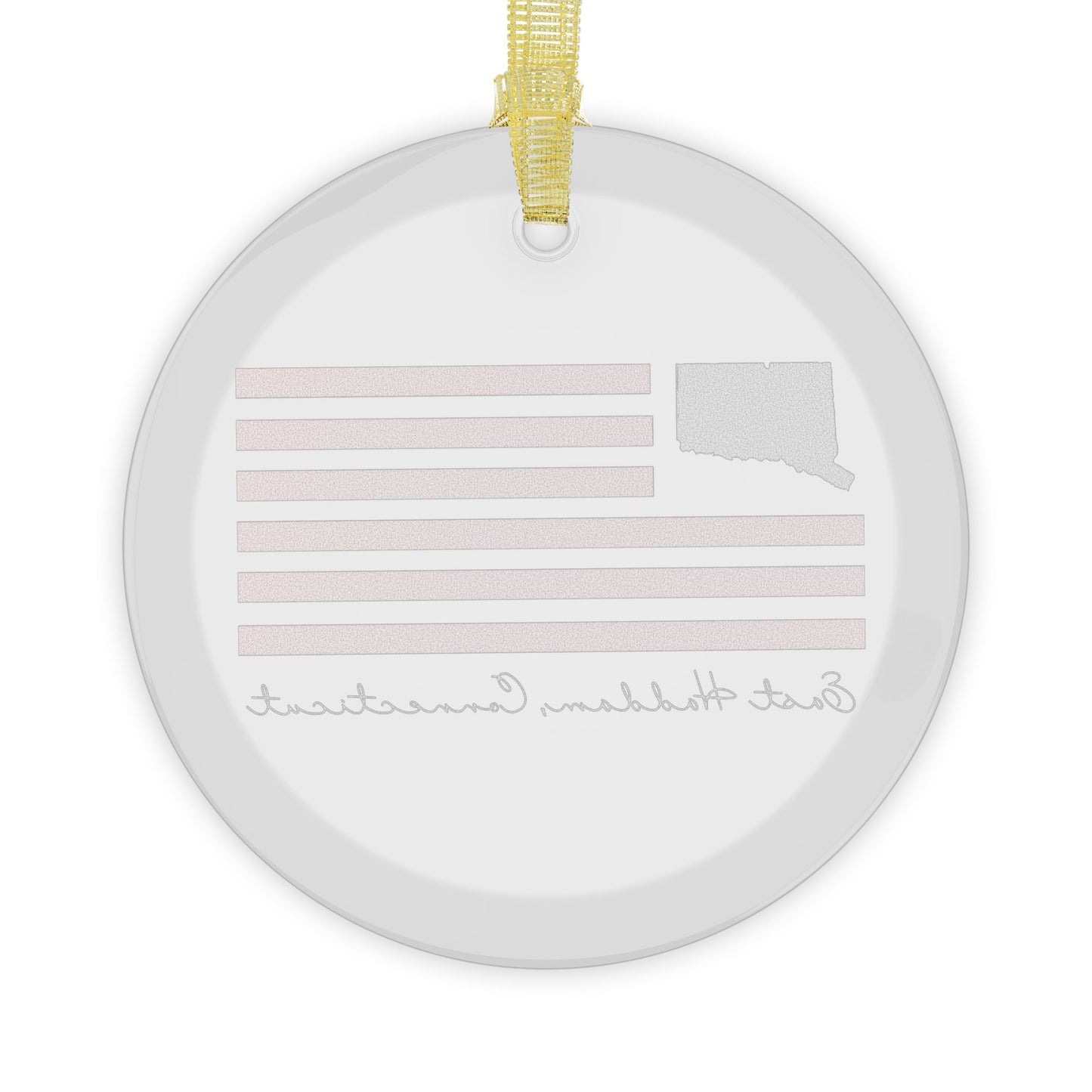 East Haddam Connecticut Flag Glass Ornaments