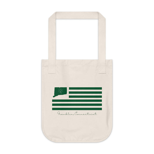 Franklin Connecticut St. Patrick’s Day Flag Organic Canvas Tote Bag