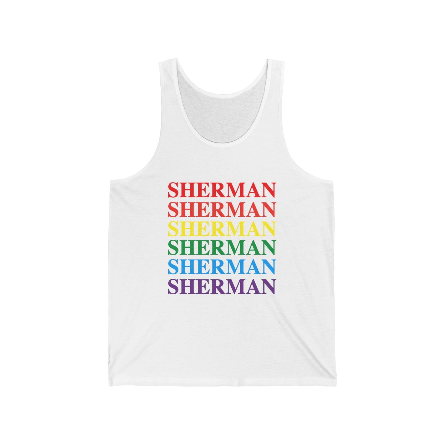 Sherman Pride Unisex Jersey Tank