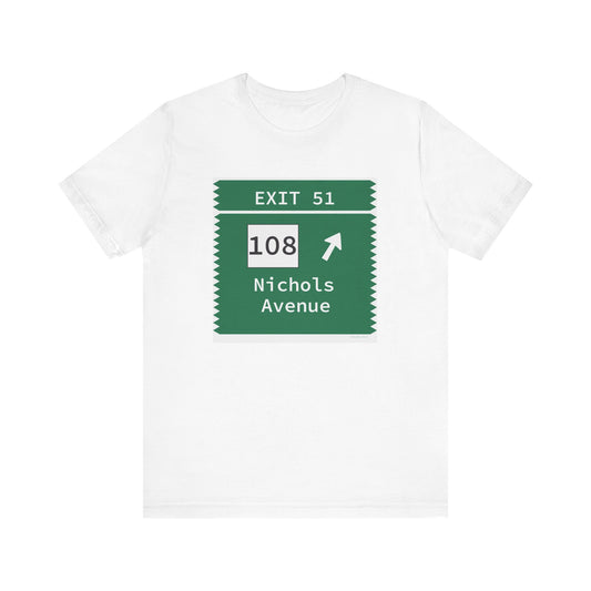 Vintage Merritt Parkway Exit 51 Sign Unisex Jersey Short Sleeve T-Shirt