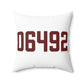06492 Wallingford Connecticut Zip Code Polyester Square Pillow