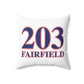 203 Fairfield Red White & Blue Spun Polyester Square Pillow