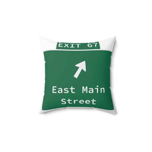 Vintage WCP Exit 67 Sign Spun Polyester Square Pillow