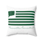 Plainville Connecticut St. Patrick’s Day Flag Spun Polyester Square Pillow