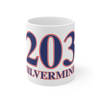 203 Silvermine Red, White & Blue Mug 11oz