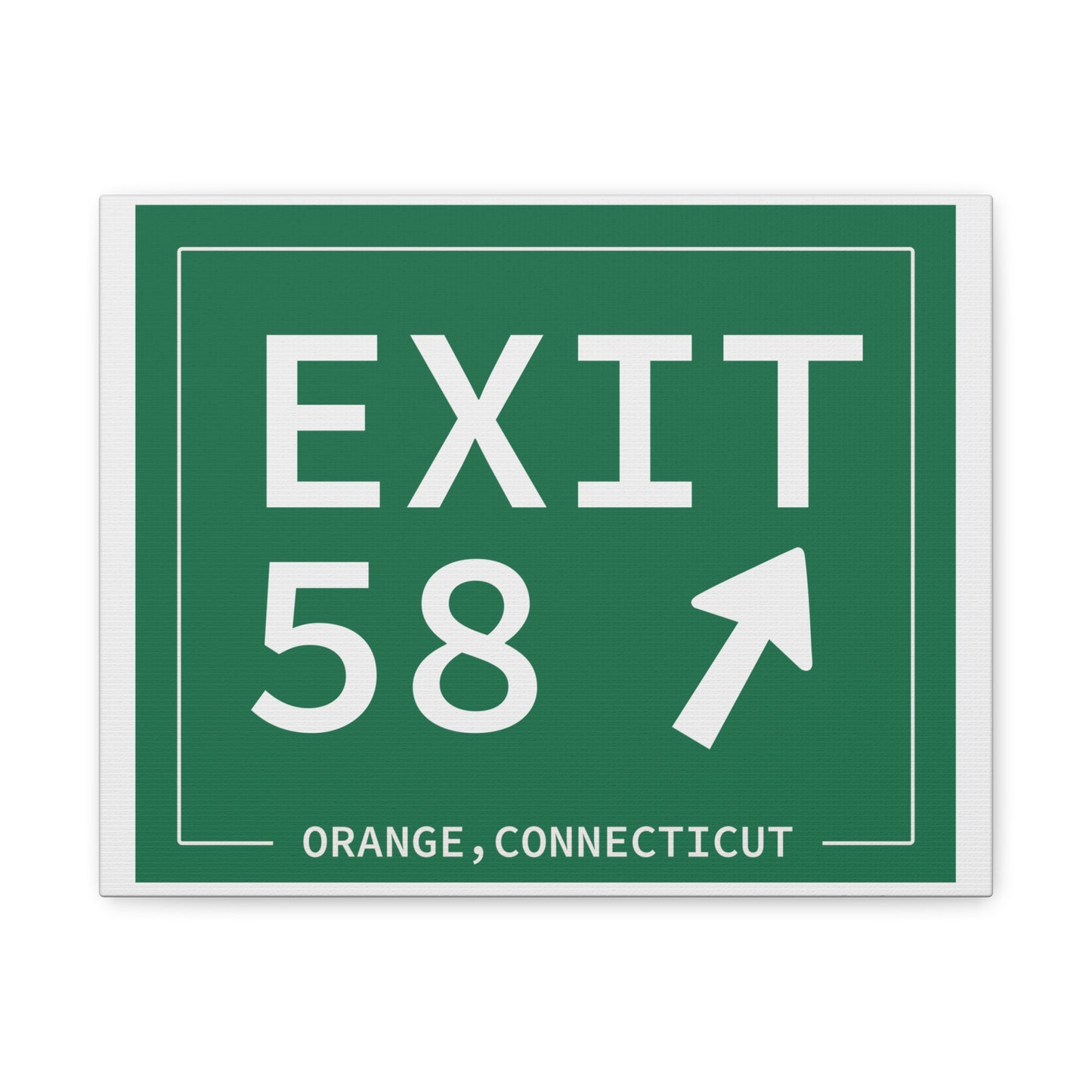 Vintage Exit 58 WCP Sign Matte Canvas, Stretched, 1.25"