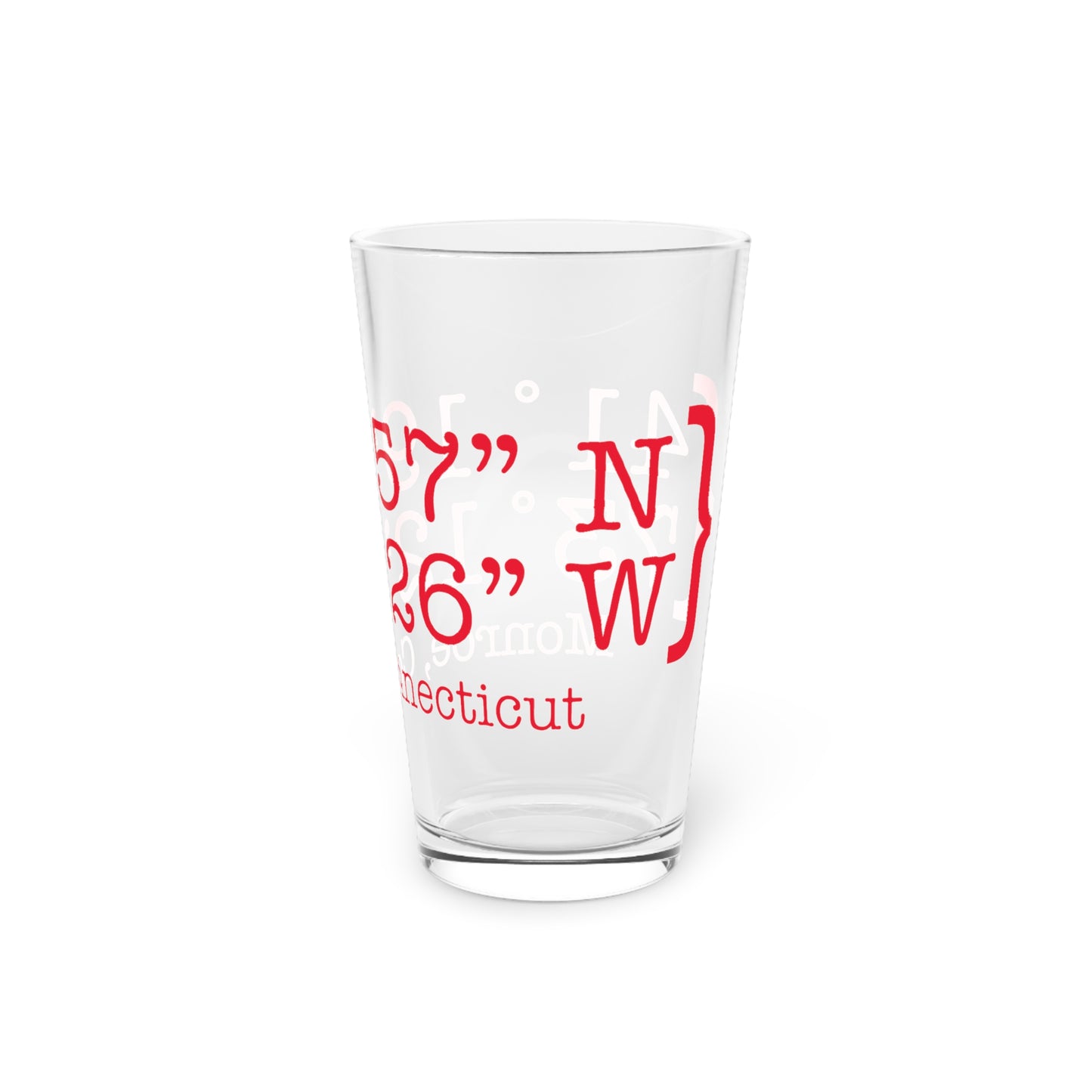 Monroe Coordinates Pint Glass, 16oz