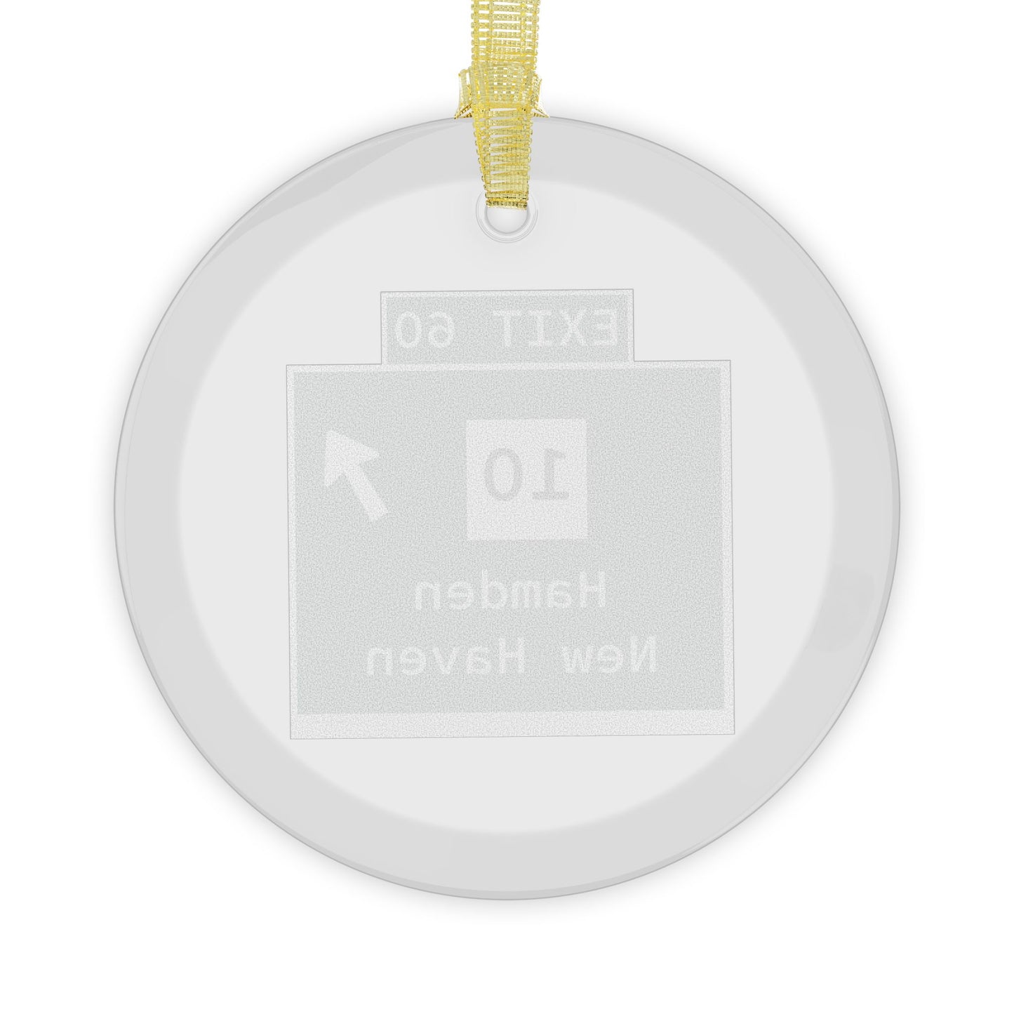 Vintage WCP Exit 60 Sign Glass Ornaments