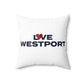 Love Westport Spun Polyester Square Pillow