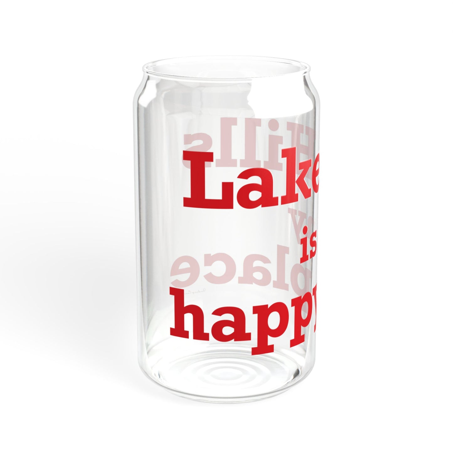 Lake Hills is My Happy Place Sipper Glass, 16oz