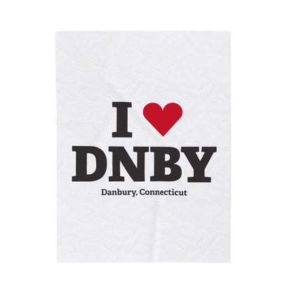 I Heart DNBY Velveteen Plush Blanket