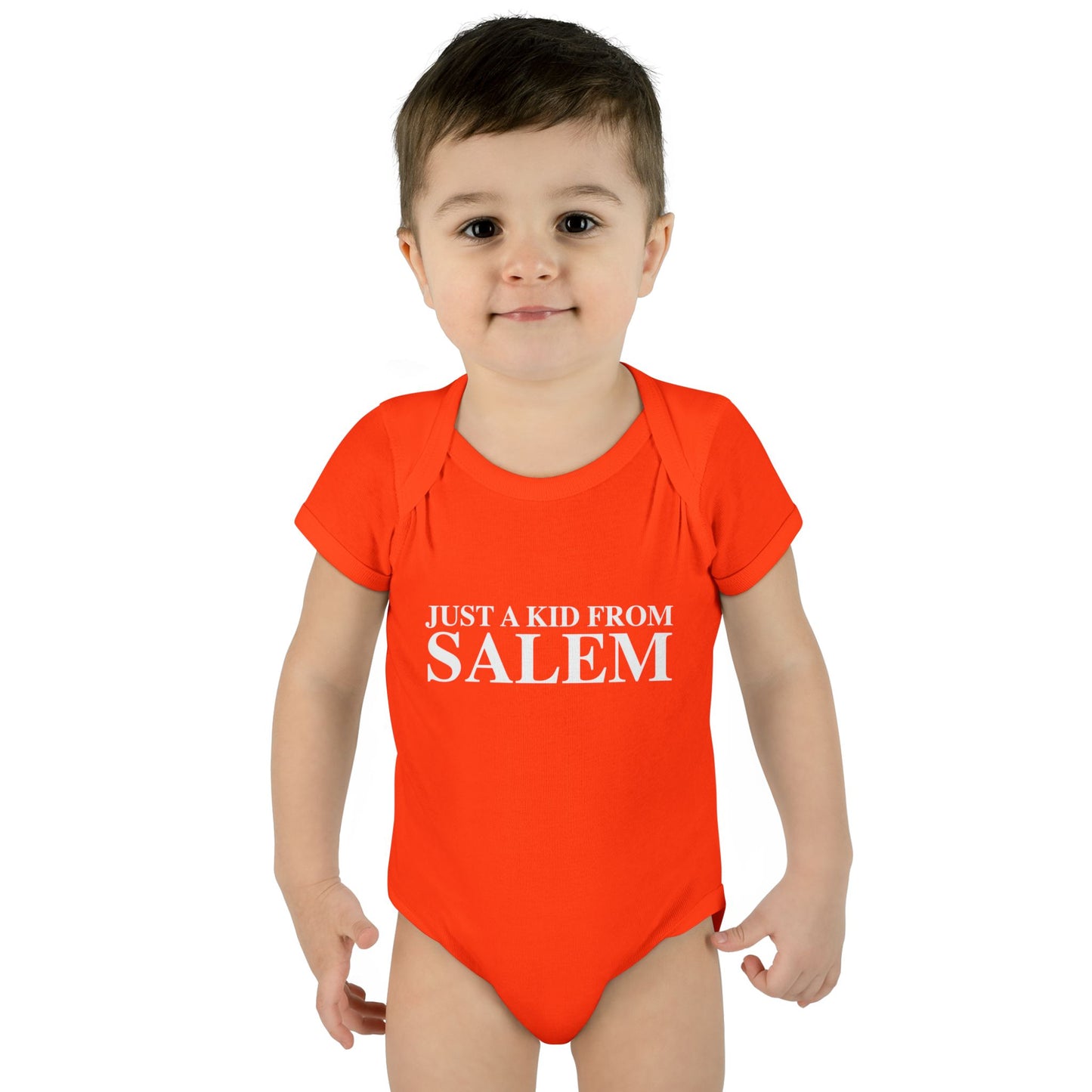 Just a kid from Salem Infant Baby Rib Bodysuit