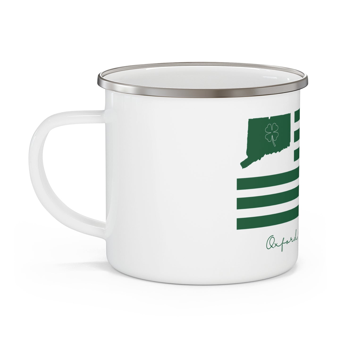 Oxford Connecticut St. Patrick’s Day Flag Enamel Camping Mug