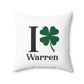 I Clover Warren Spun Polyester Square Pillow