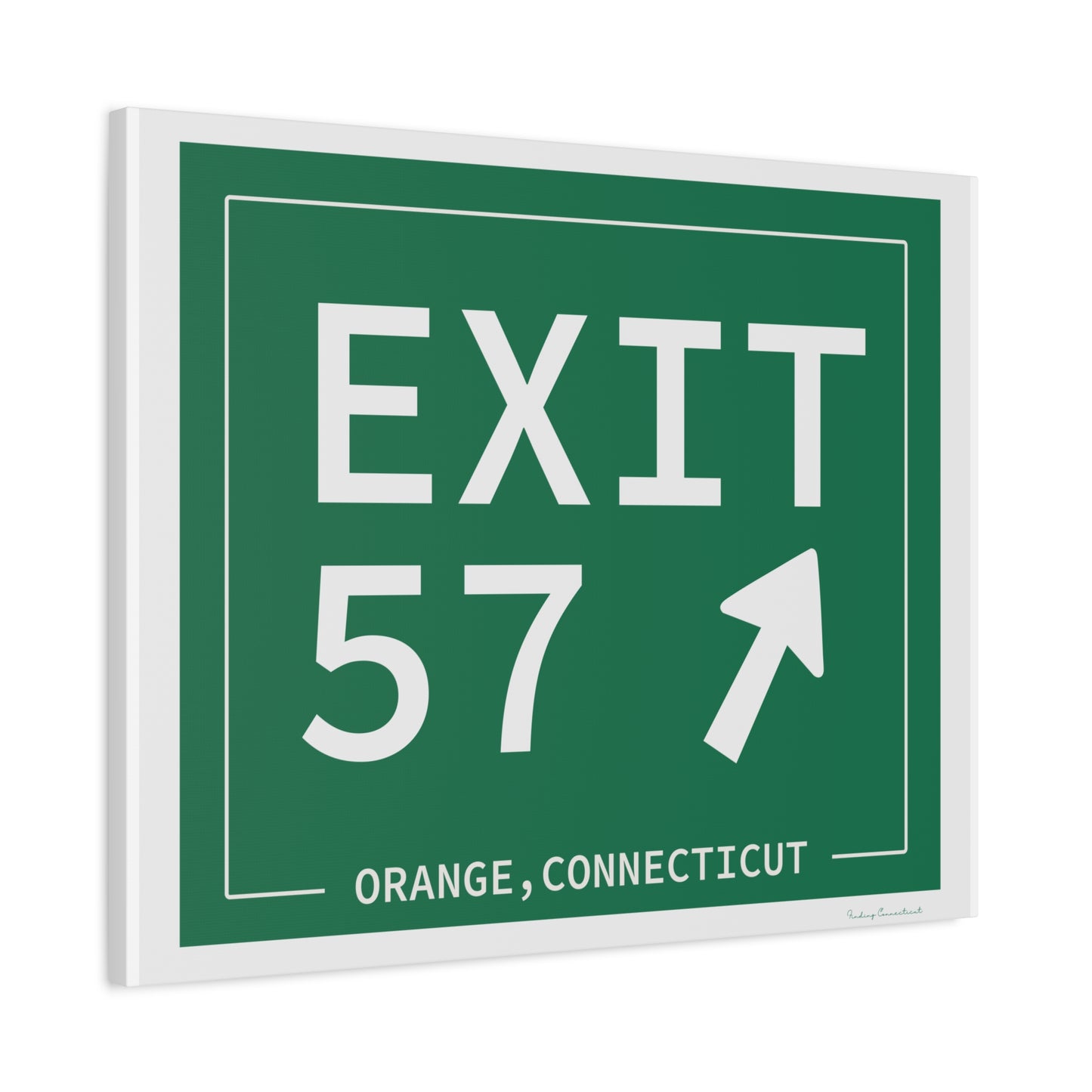 Vintage Exit 57 WCP Sign Matte Canvas, Stretched, 1.25"