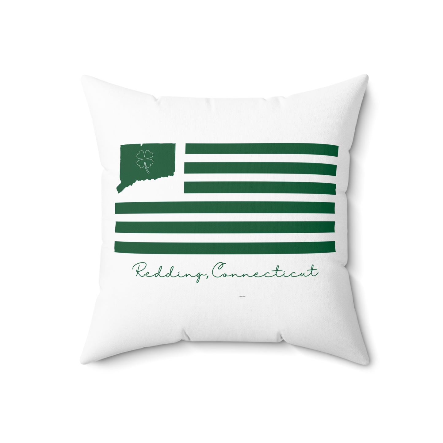 Redding Connecticut St Patrick’s Day Flag Spun Polyester Square Pillow