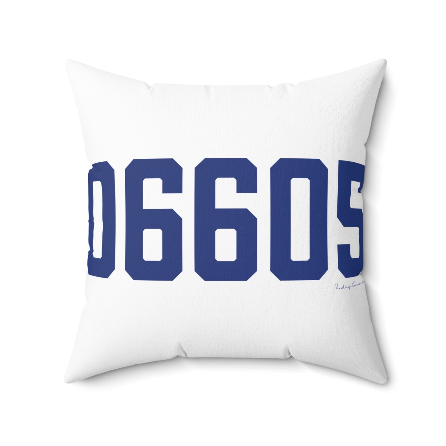 06605 Bridgeport Connecticut Zip Code Spun Polyester Square Pillow