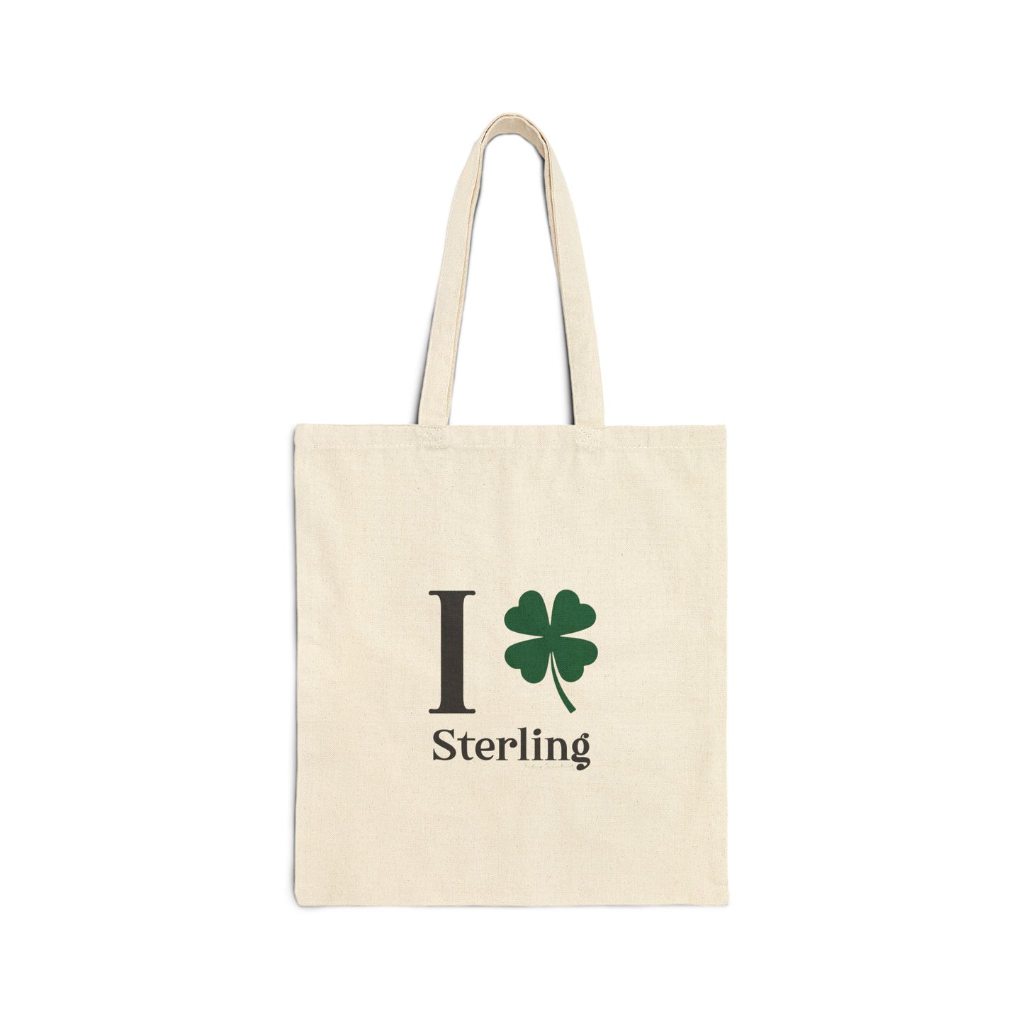 I Clover Sterling Cotton Canvas Tote Bag