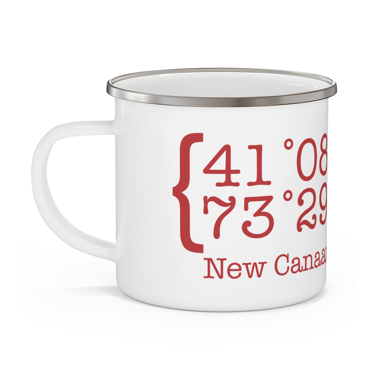 New Canaan Coordinates  Enamel Camping Mug